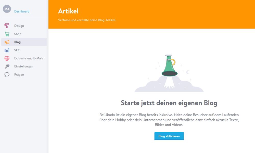 Jimdo Blog aktivieren Jimdo Blog aktivieren