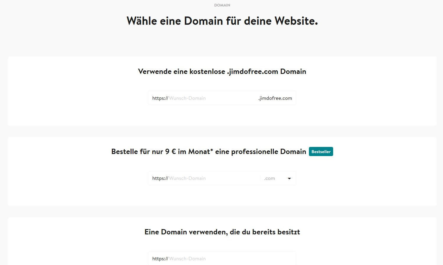 Jimdo kostenlose Domain auswaehlen Jimdo kostenlose Domain auswaehlen