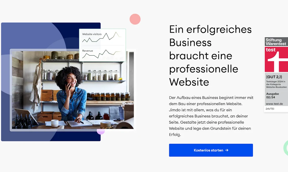 kostenlose Website erstellen mit Jimdo Jimdo Website-Baukasten kostenlos testen