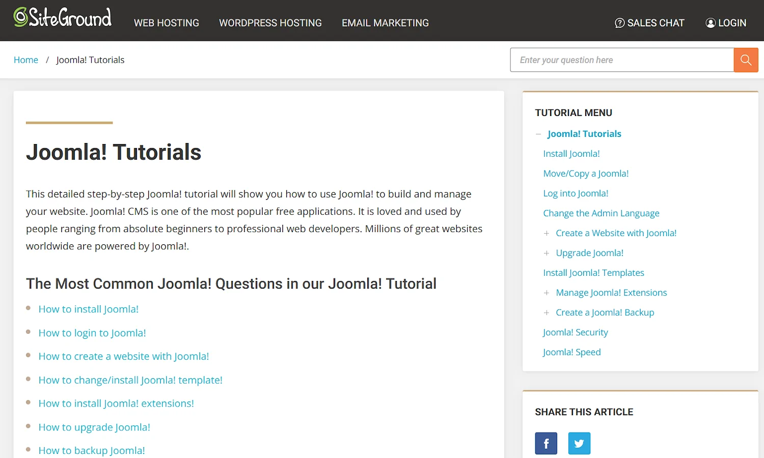 Das Siteground Joomla Tutorial für Einsteiger Das Siteground Joomla Tutorial für Einsteiger