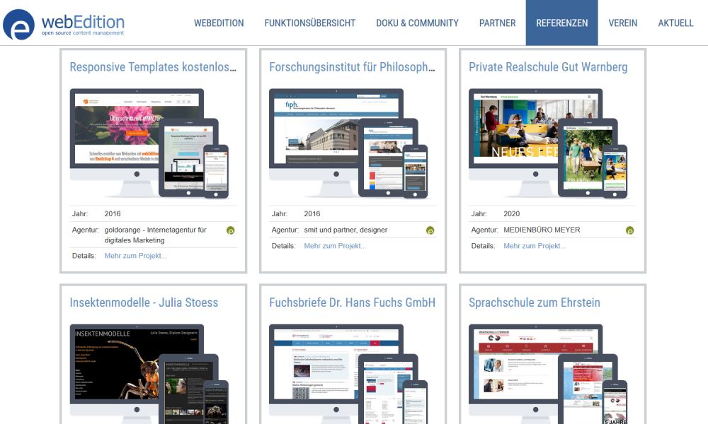 webEdition Referenzen webEdition Referenzen