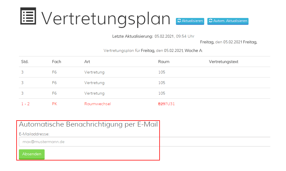 Schüler-Wünsche für die Schulwebsite