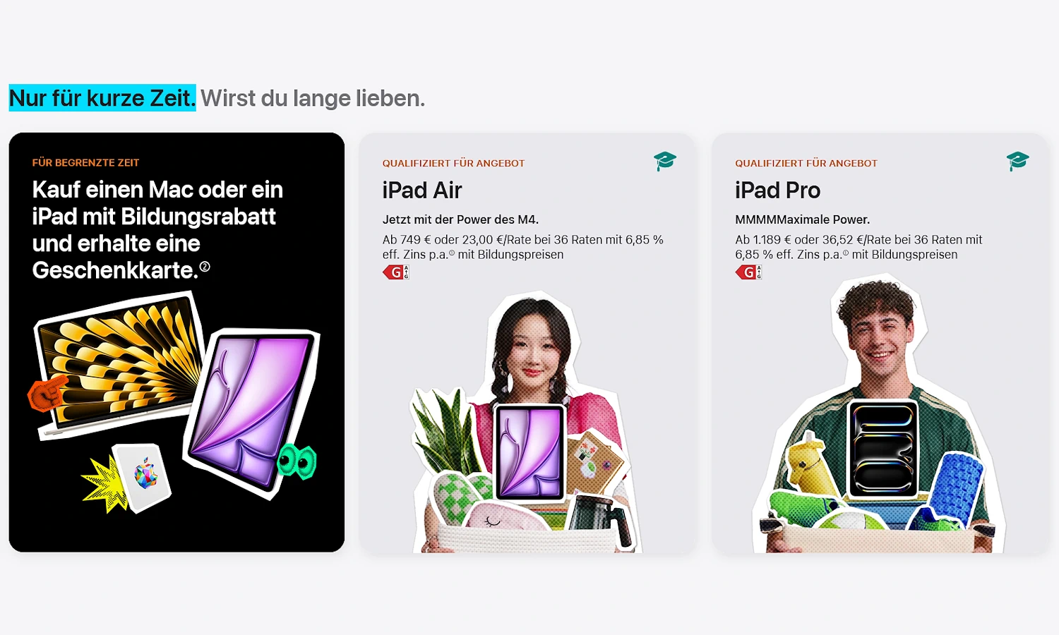 Apple Back to School 2026 in Deutschland: iPad Air oder iPad Pro plus 80-€-Gutschein