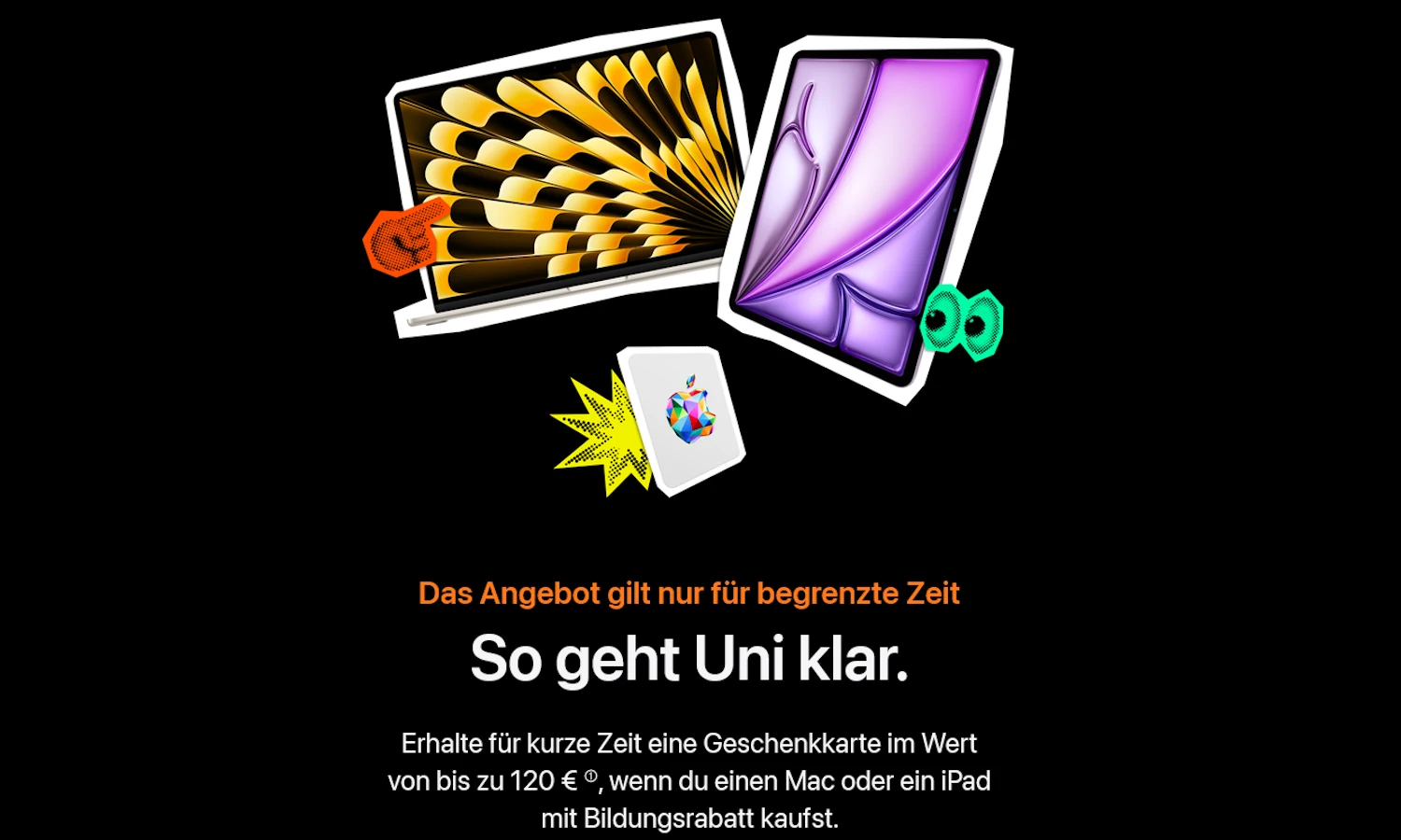 Apple Back to School 2026 Bildungsrabatt Grafik Apple Back to School 2026 Bildungsrabatt Grafik