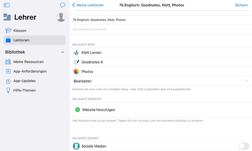 Mit JAMF Teacher können Lehrer einschränken, auf welche Apps die Schüler auf ihrem iPad zugreifen können Mit JAMF Teacher können Lehrer einschränken, auf welche Apps die Schüler auf ihrem iPad zugreifen können
