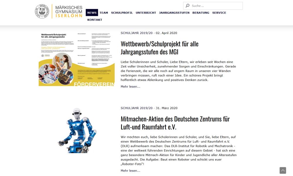 Schulhomepage News Schulhomepage News
