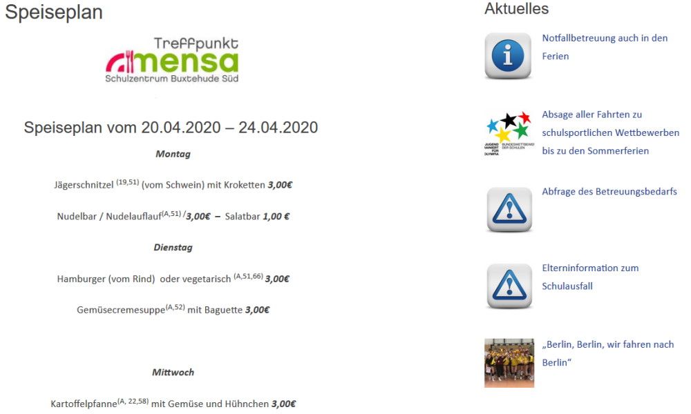 Speiseplan