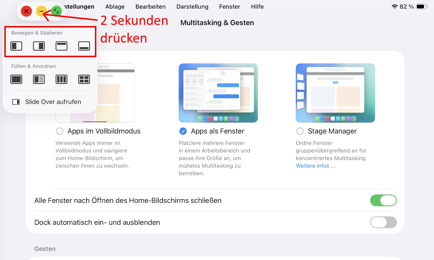 Mit dem 13-Zoll-Bildschirm des iPad Air lassen sich zwei Fenster komfortabel mit Split-View nebeneinander anzeigen Mit dem 13-Zoll-Bildschirm des iPad Air lassen sich zwei Fenster komfortabel mit Split-View nebeneinander anzeigen