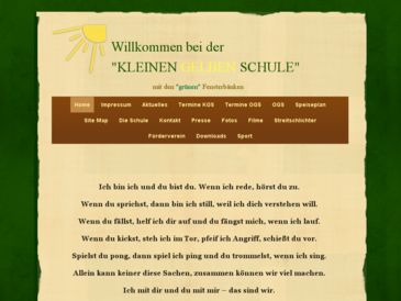 Kleine gelbe Schule