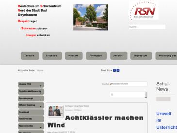 Realschule im Schulzentrum Nord der Stadt Bad Oeynhausen