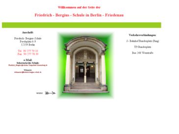 Friedrich-Bergius-Oberschule, die Realschule in Berlin-Schöneberg (Friedenau)